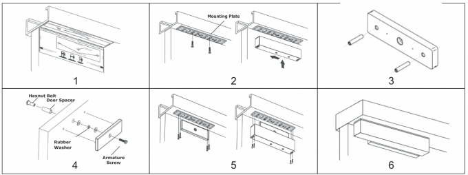रेफ्रिजरेटर दरवाजे के लिए 600 एलबीएस डबल होल्डिंग फोर्स इलेक्ट्रिक चुंबकीय लॉक Lock 6